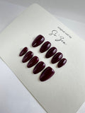 Press-on-nails Vinyle Burgundy