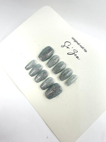 Press-on-nails Twilight Green