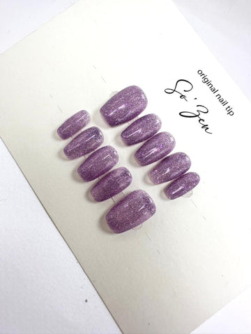Press-on-nails Flash lilas